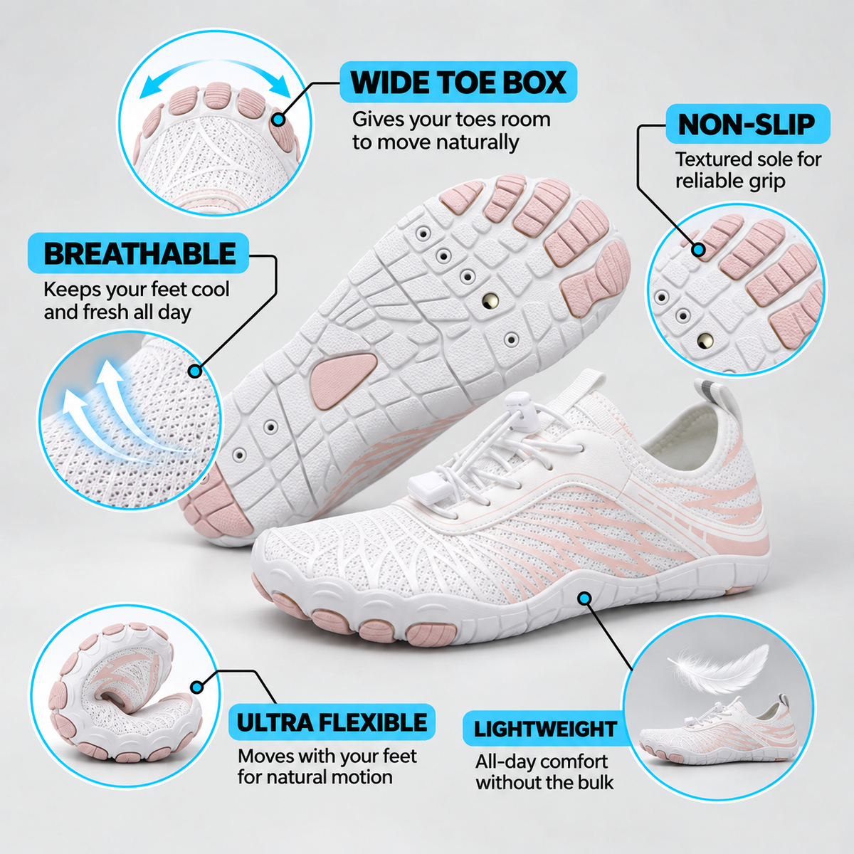 Vezlo® Lorax Pro -  Healthy & non-slip barefoot shoes